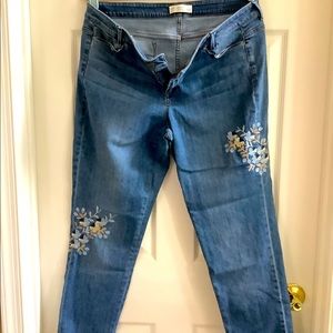 J.jill embroidered jeans